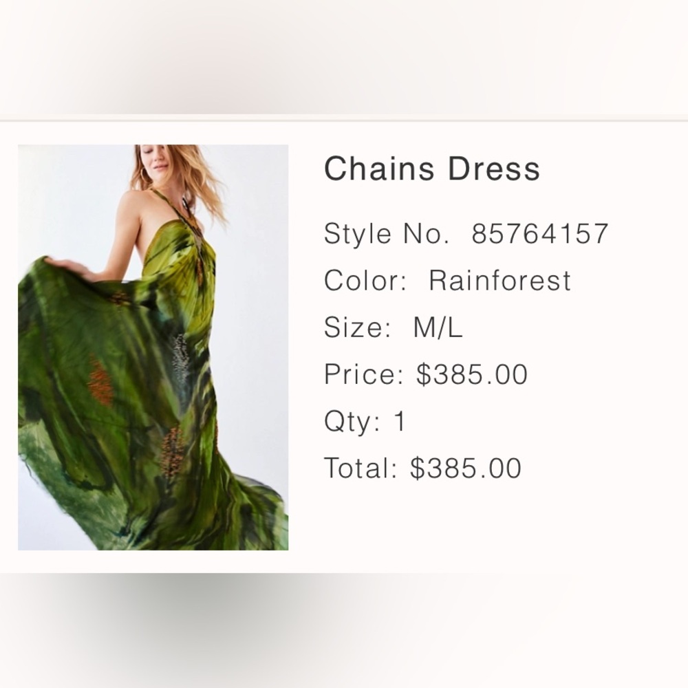 Free People Rainforest Green Dress